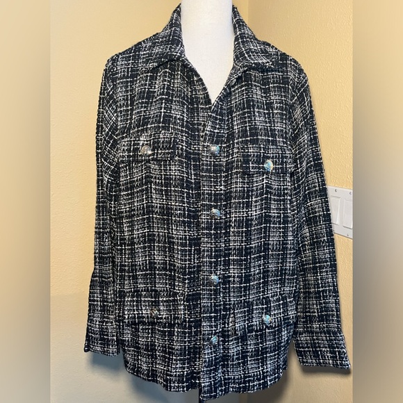*Corey Anine Bing metallic tweed jacket. Medium - Picture 2 of 14